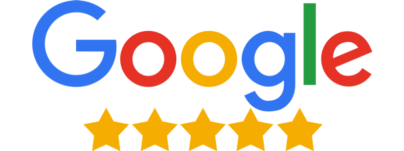 google logo with 5 stars beneath